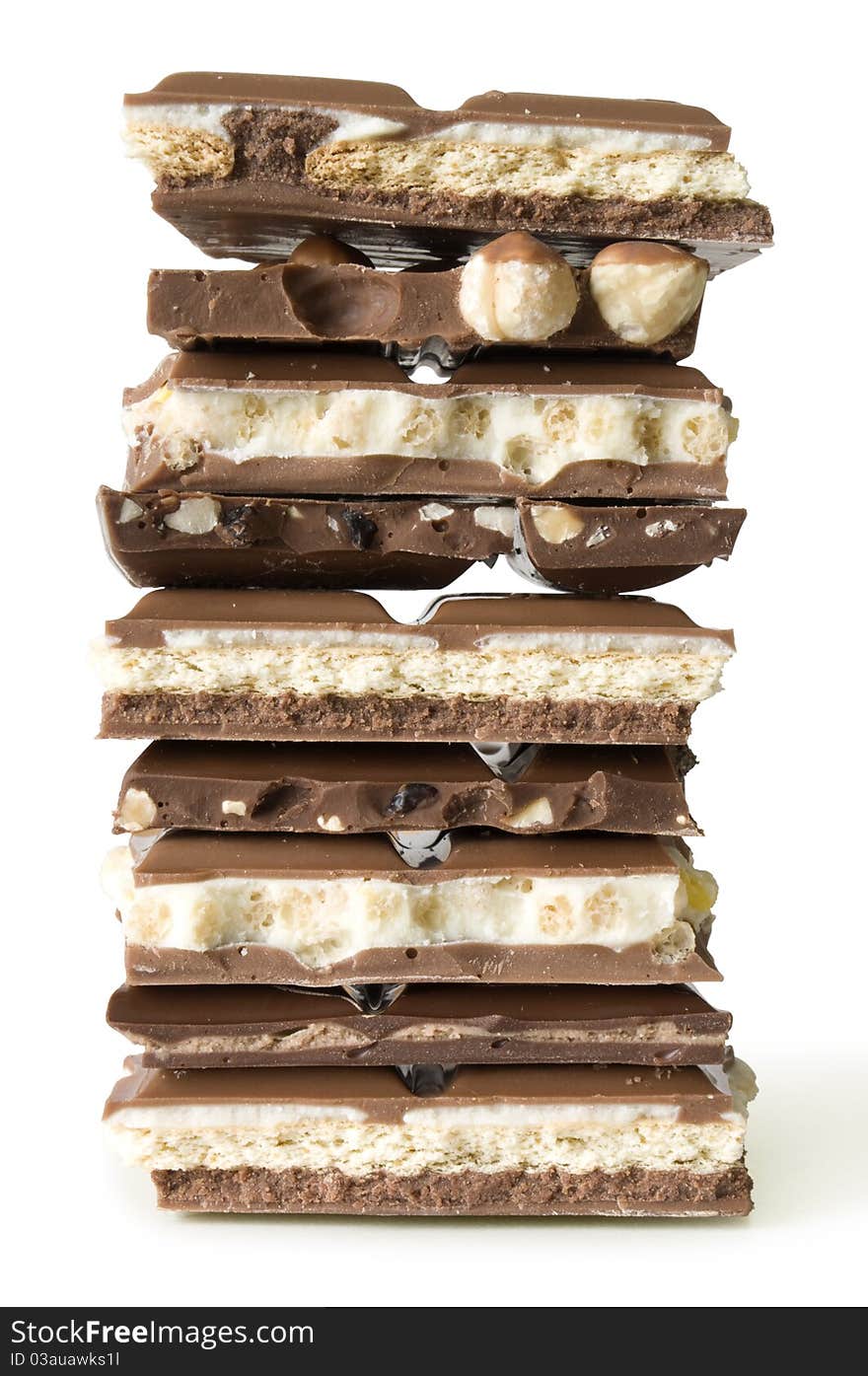 Stack of chocolate and cookies