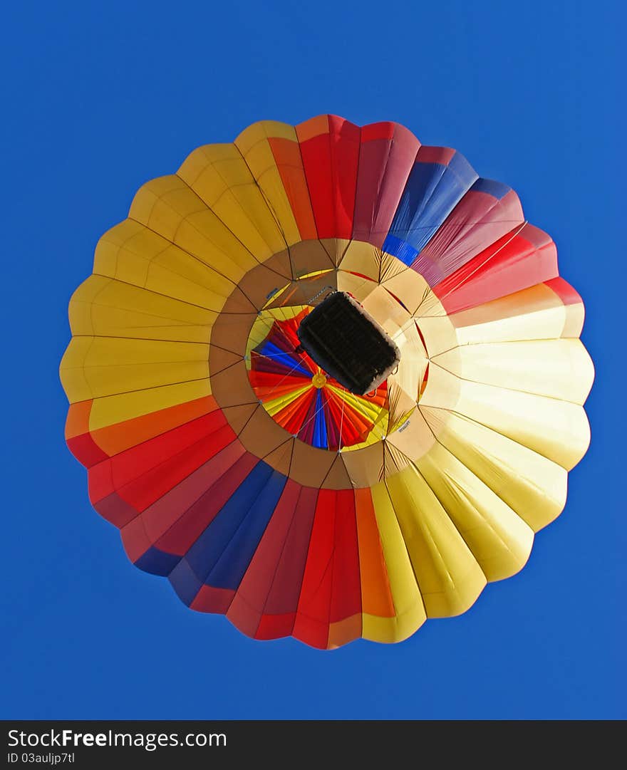 Colorful Hot Air Balloon From Below!