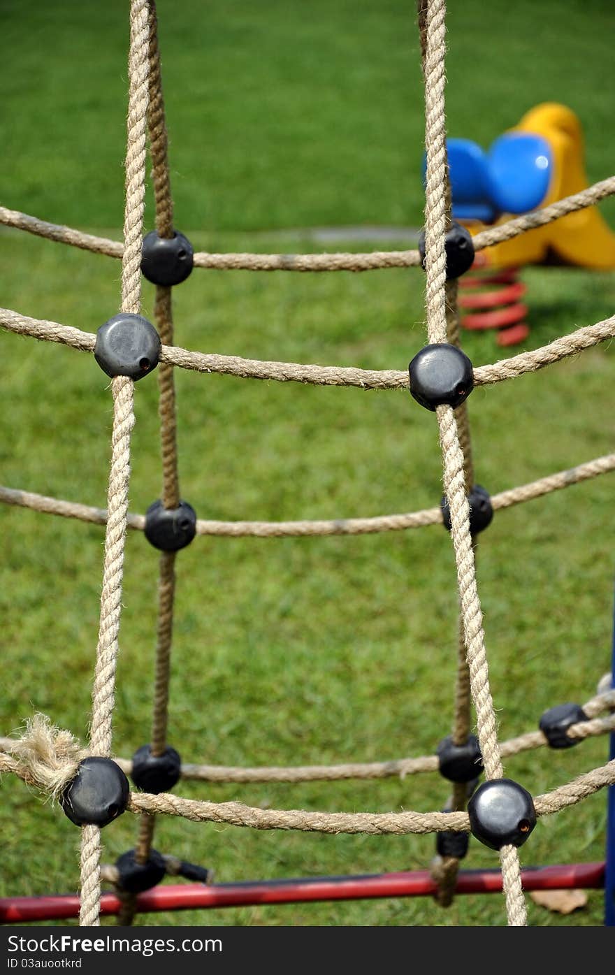 Rope ladder in the park.bangkok,Thailand