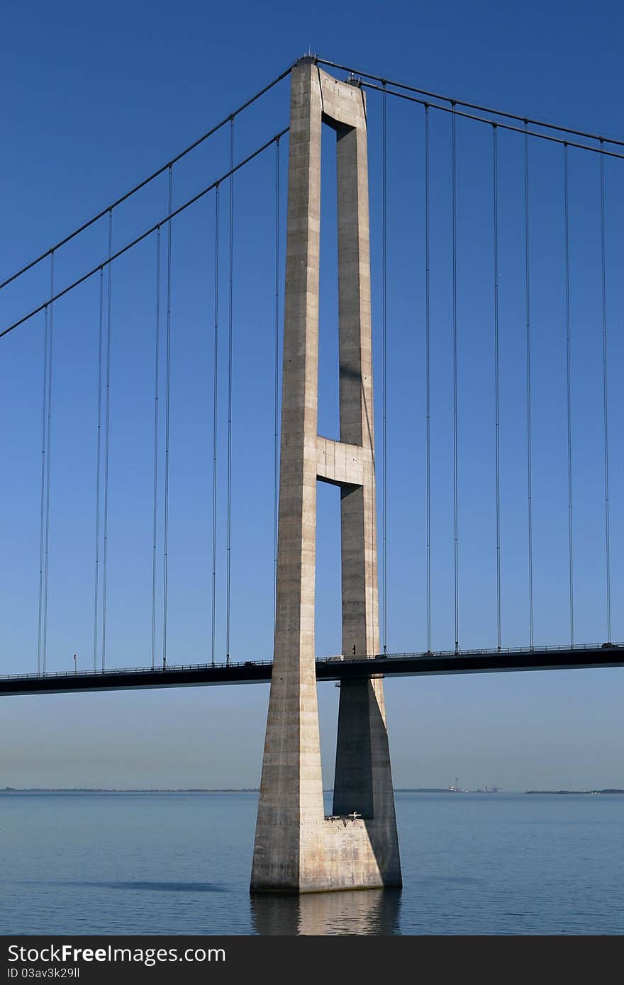 Bridge Photographed from a ferry. Bridge Photographed from a ferry