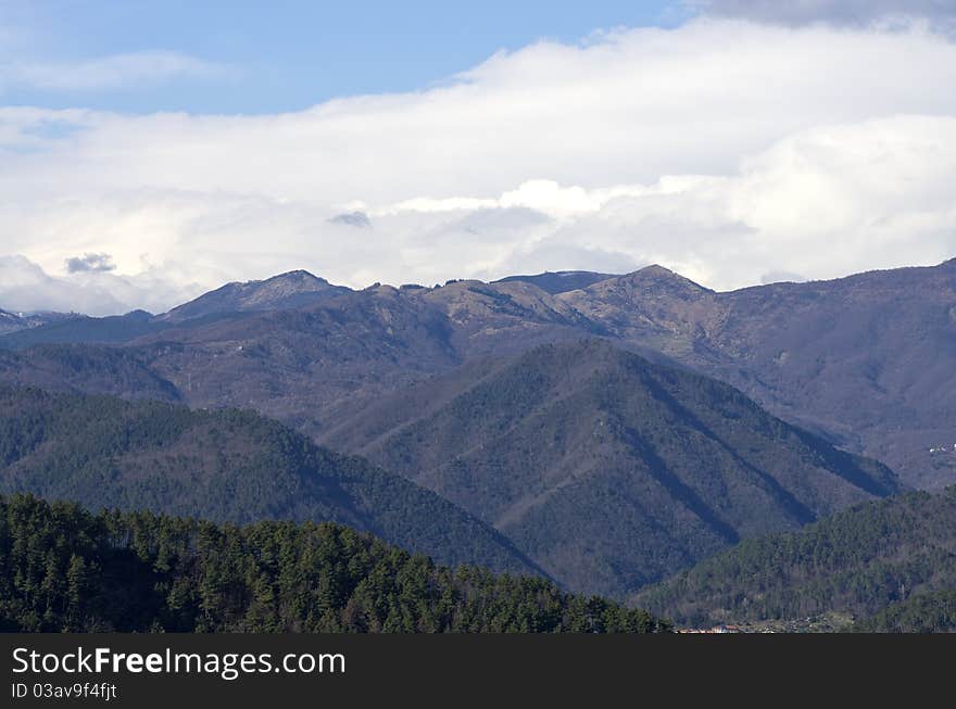 View of appennini mountains,in italy. View of appennini mountains,in italy