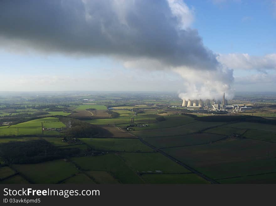 Power station generating electricity from coal