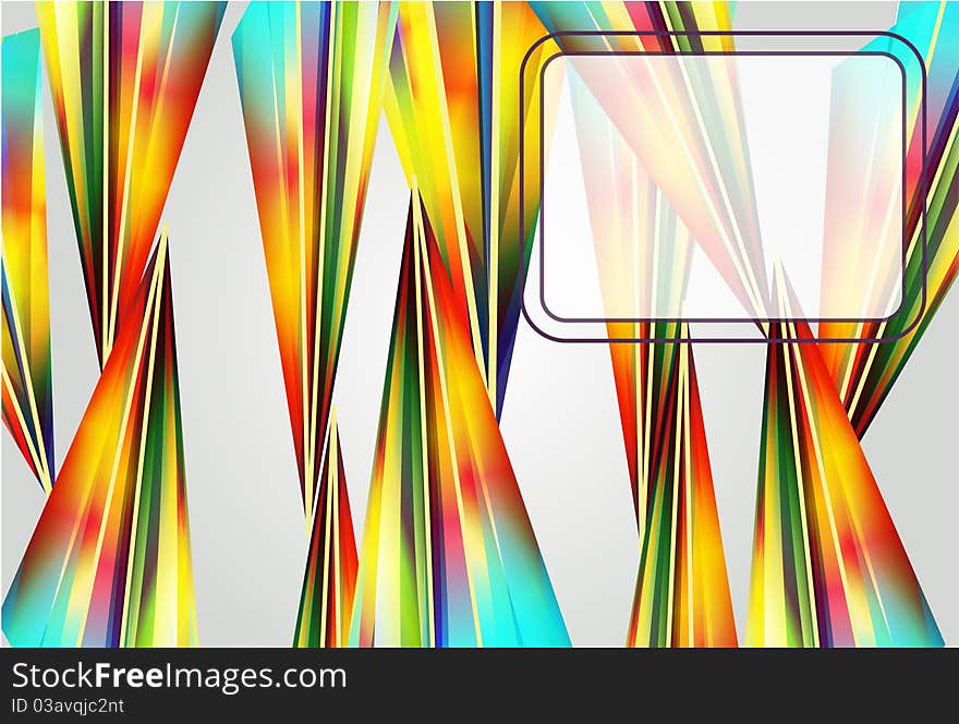 Abstract background with briht shapes