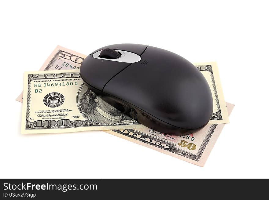 Wireless mouse and dollars