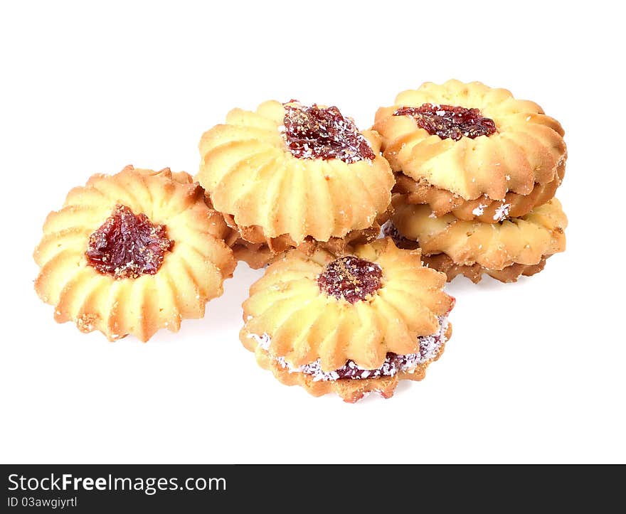 Butter biscuits isolated on a white background