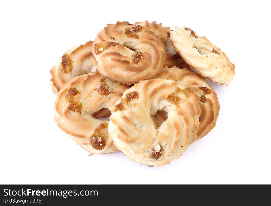 Butter biscuits isolated on a white background