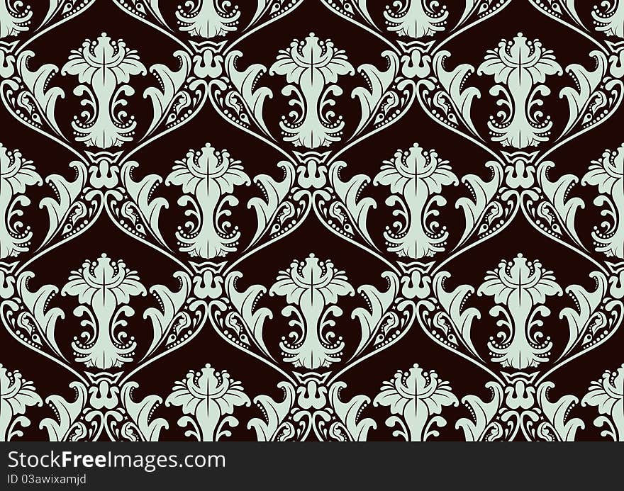 Seamless Damask Wallpaper