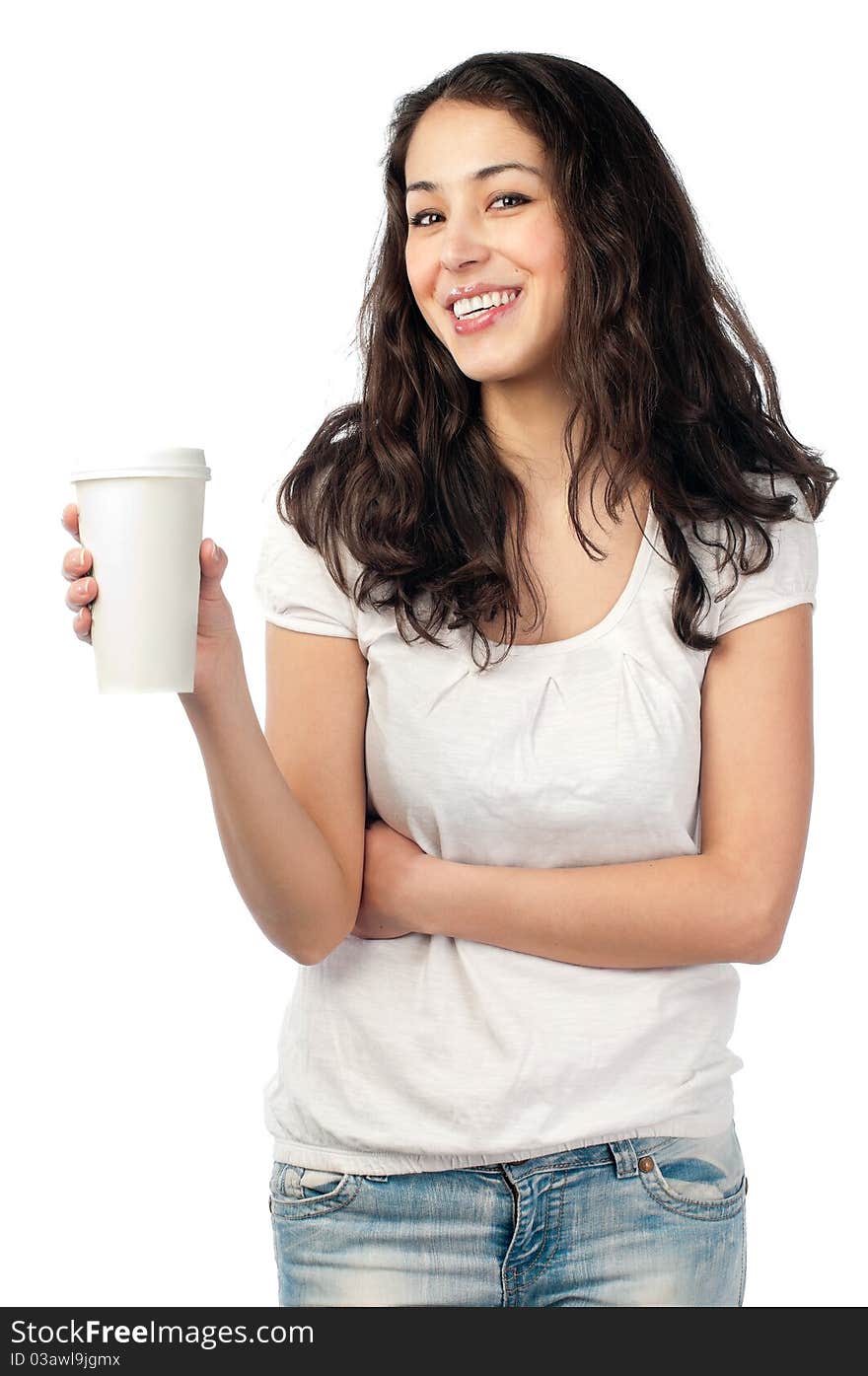 Young woman with cup of coffee