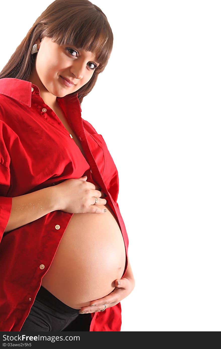 Portrait of beautiful pregnant woman