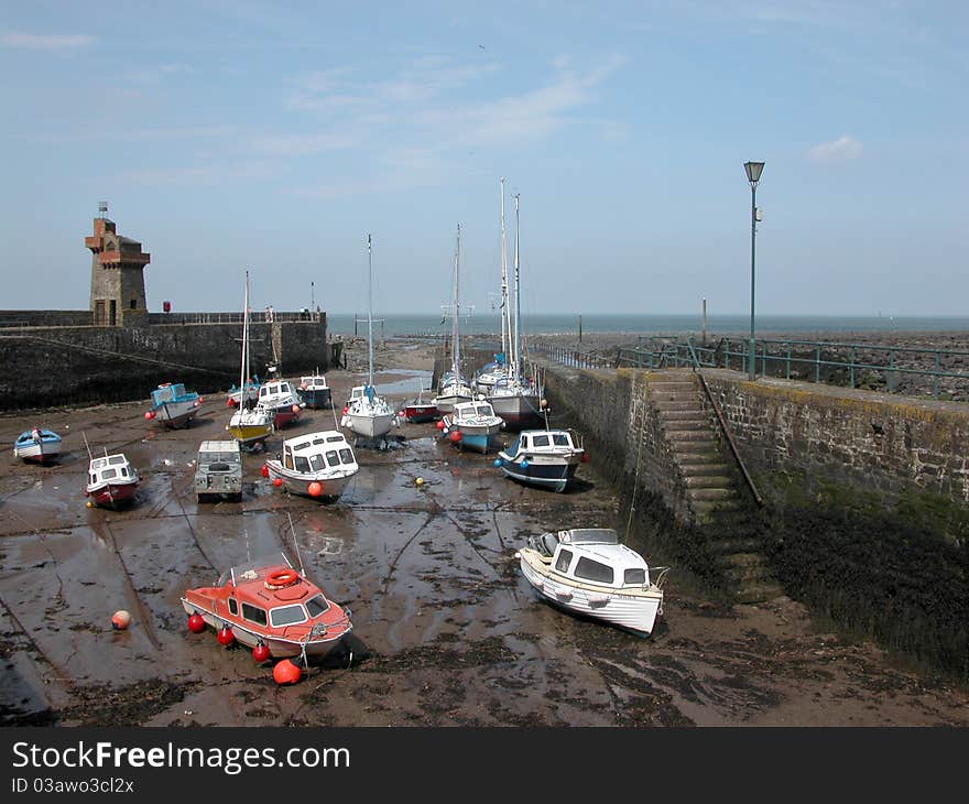 Rhenish Tower and harbour at Lynmouth