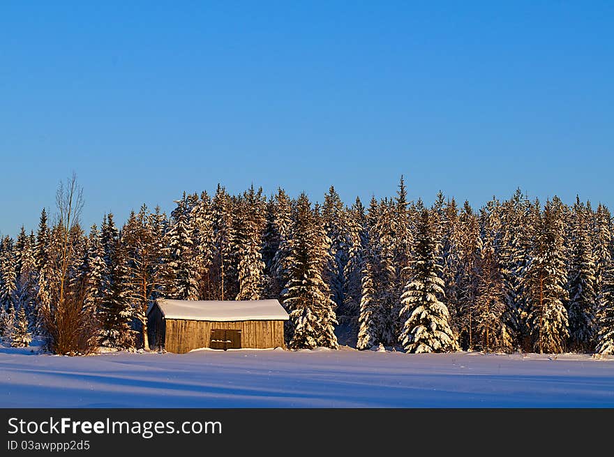 Winter Barn