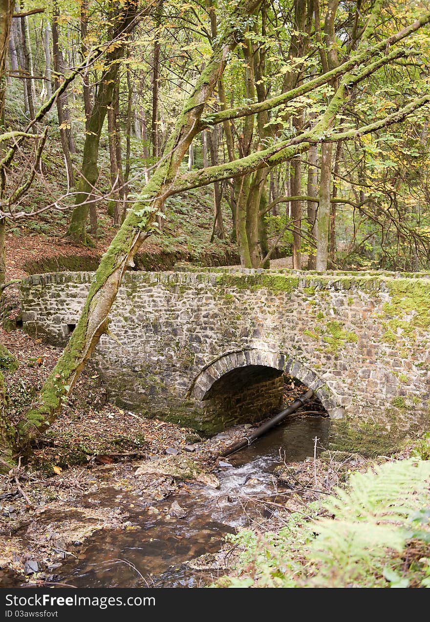 Old Stone Bridge in Autumn, Wales, UK