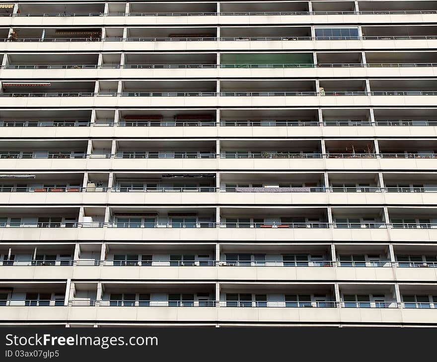 One with balconies scattered front. One with balconies scattered front