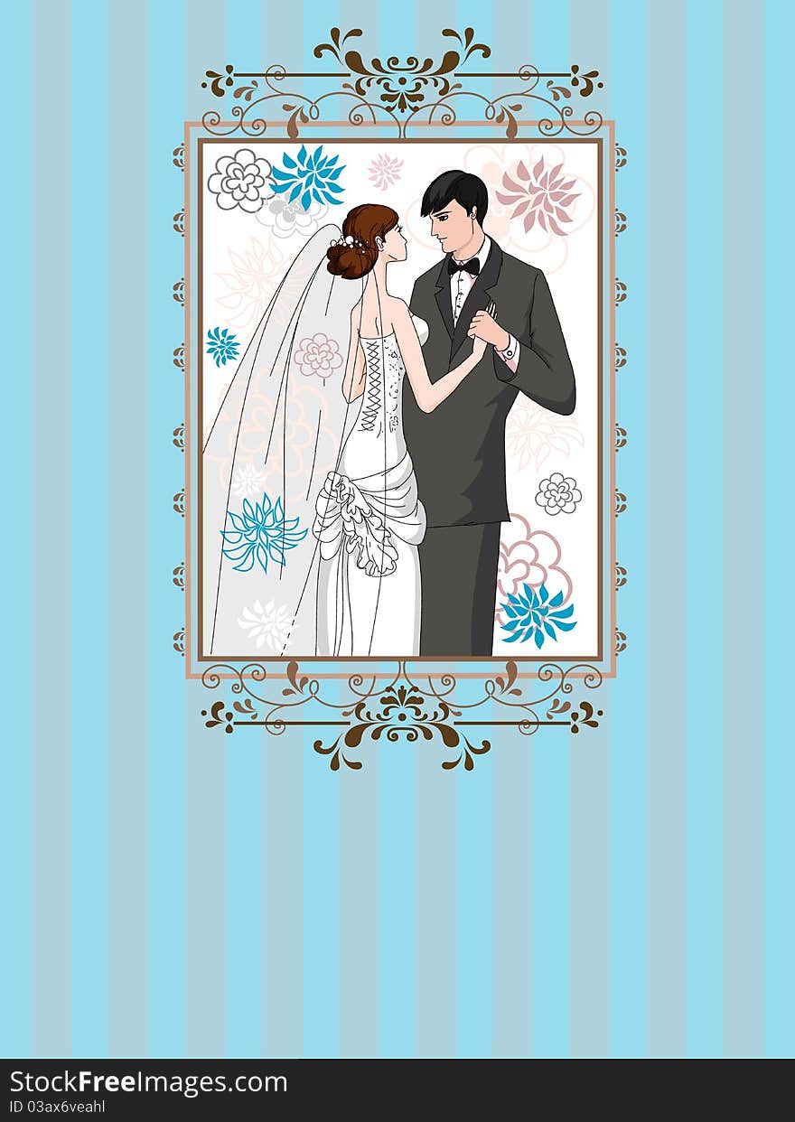 Wedding background with space for text