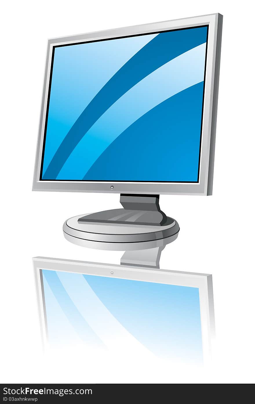 LCD monitor template. Vector Illustration (EPS v. 8.0)