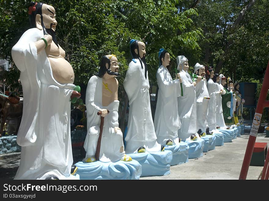 An immortal of Chinese stories at temple in Thailand. An immortal of Chinese stories at temple in Thailand.