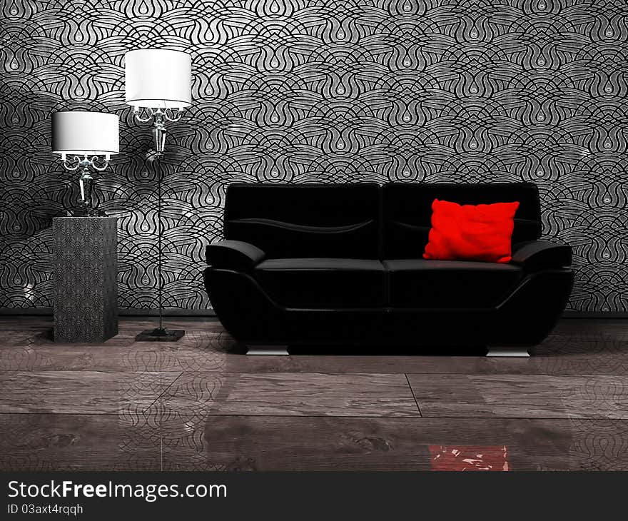 Modern Interior Design With A Sofa