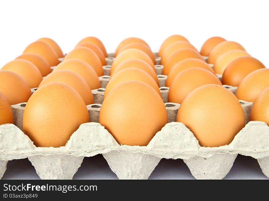 Eggs in a package to isolate the background