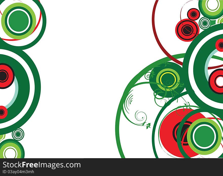 Green And Red Decorative Circle