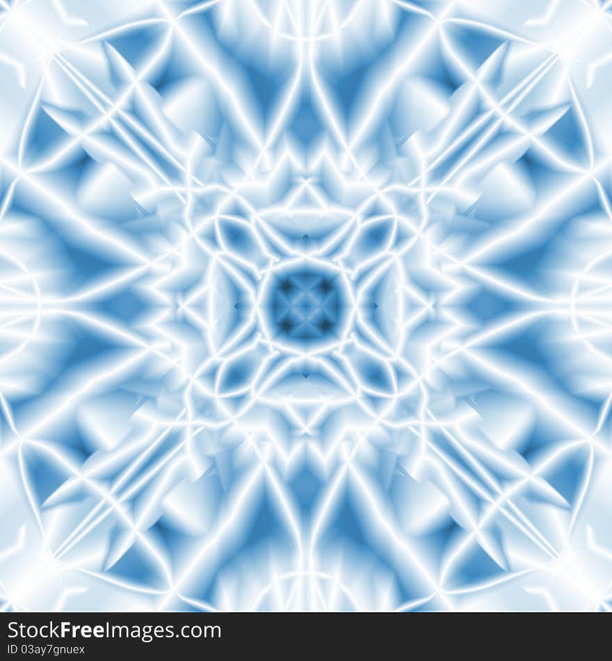 Abstract blue beautiful symmetric background. Abstract blue beautiful symmetric background