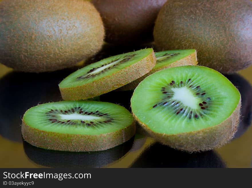 Sliced Kiwi Fruits