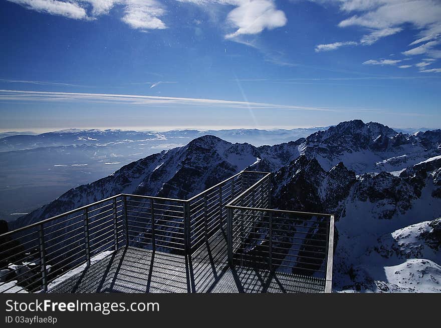 A look at the tops of mountains Lomnicky Shield Slovak Republic