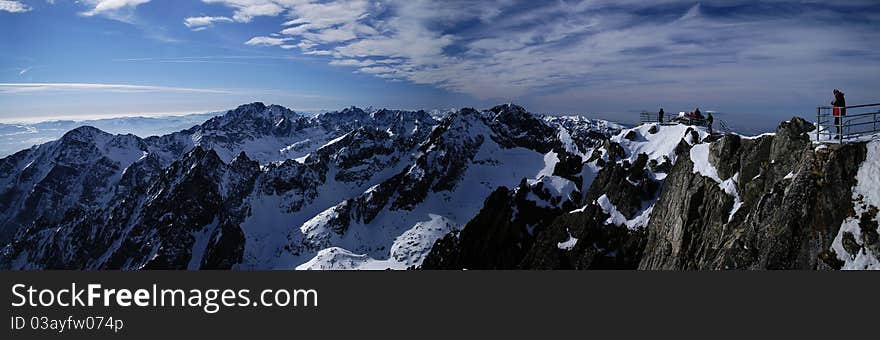 A look at the tops of mountains Lomnicky Shield Slovak Republic. A look at the tops of mountains Lomnicky Shield Slovak Republic