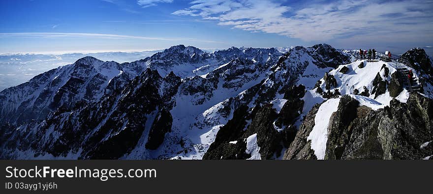 A look at the tops of mountains Lomnicky Shield Slovak Republic. A look at the tops of mountains Lomnicky Shield Slovak Republic