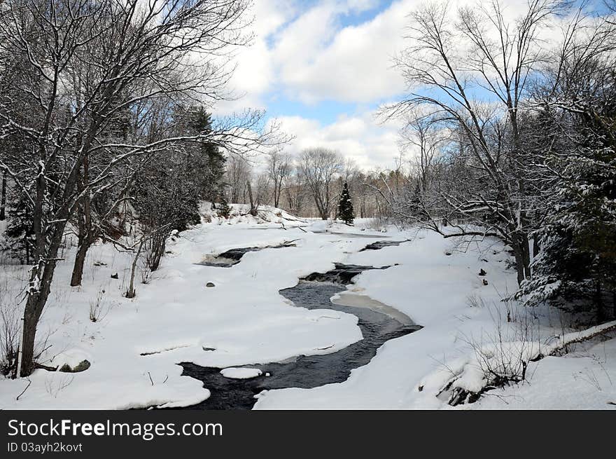 Beautiful winter horizontal landscape