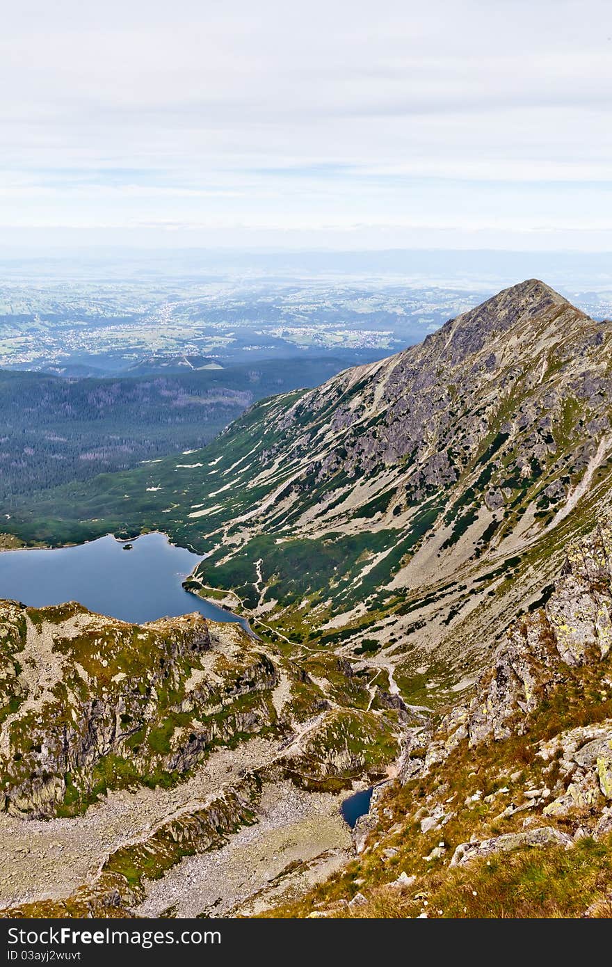 Summer mountain landscape in the Polish Tatry