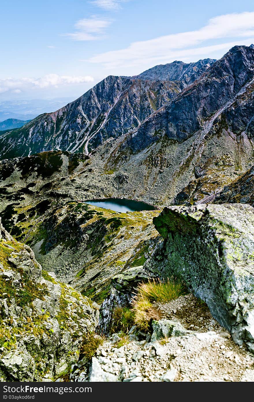 Summer mountain landscape in the Polish Tatry