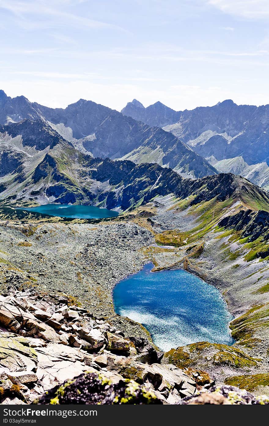 Summer mountain landscape in the Polish Tatry