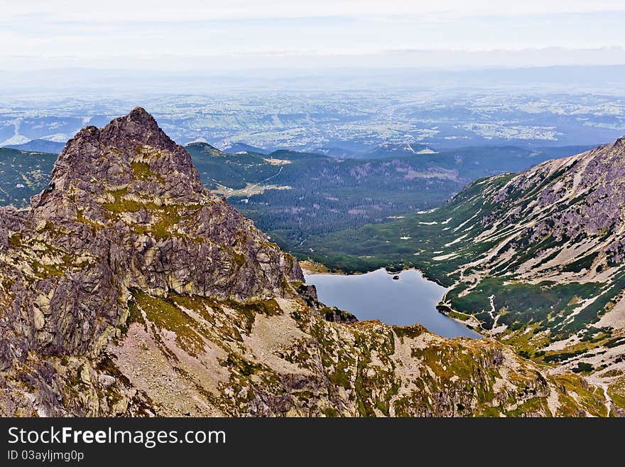 Summer mountain landscape in the Polish Tatry