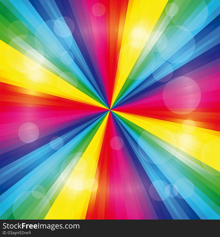 Abstract multicolor rainbow with reflex. Abstract multicolor rainbow with reflex