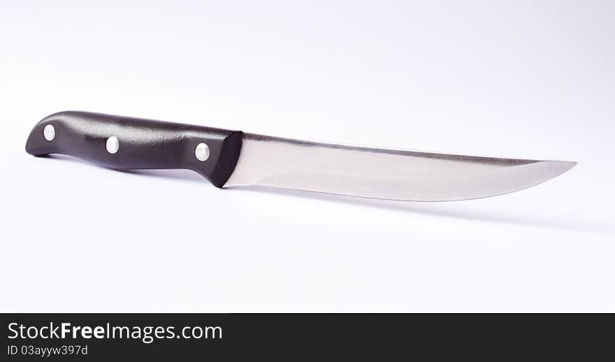 Kitchen knife in white background