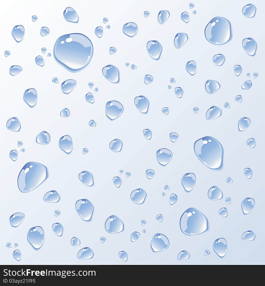 Vector water drops abstract background