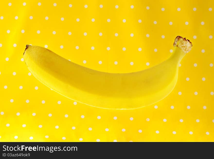 Banana On Yellow Background