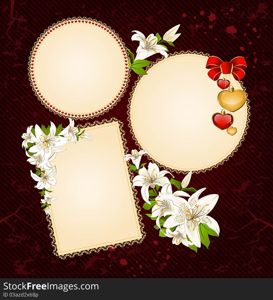 Flowers and lace ornaments