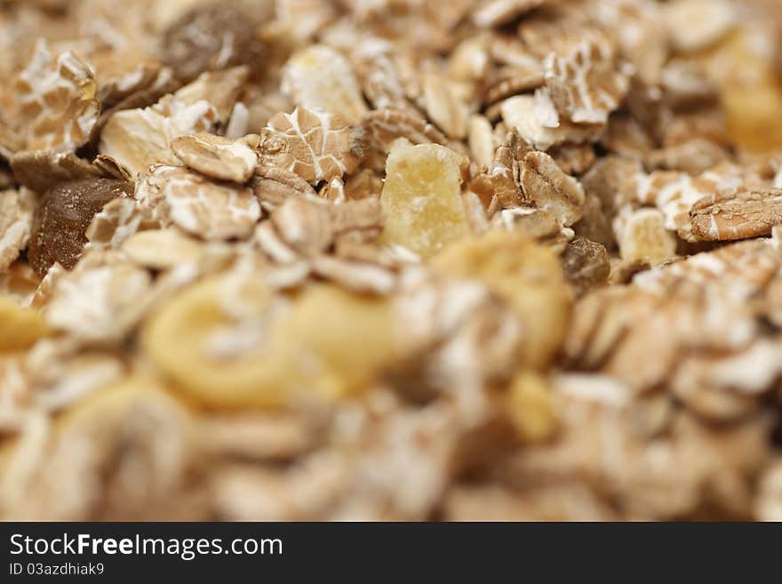 Muesli Closeup Background