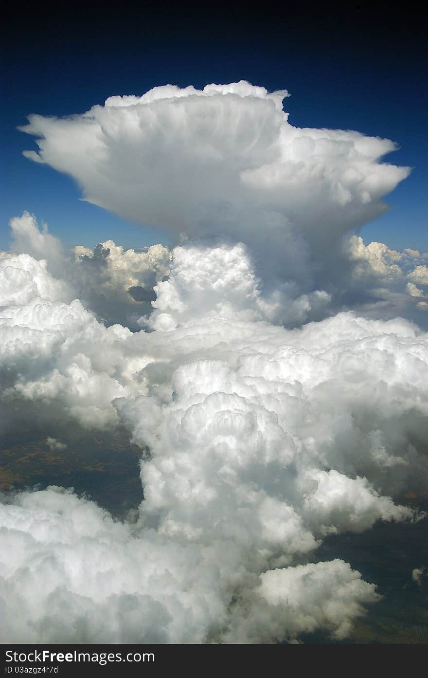 View from an aircraft cockpit. View from an aircraft cockpit