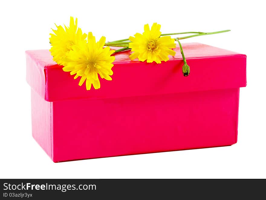 Box with flowers