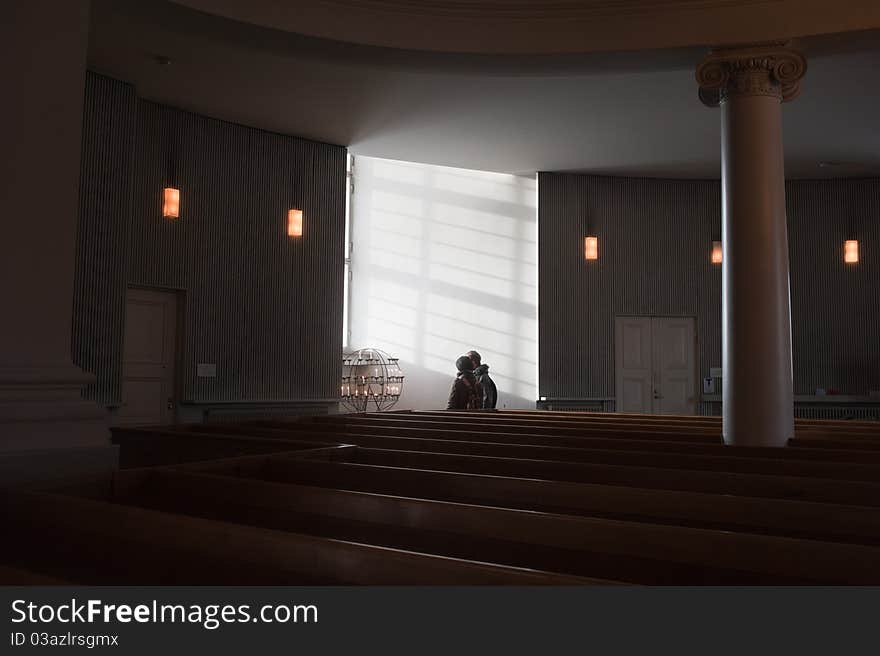 Indoor of Suurkirkko Church in Helsinki