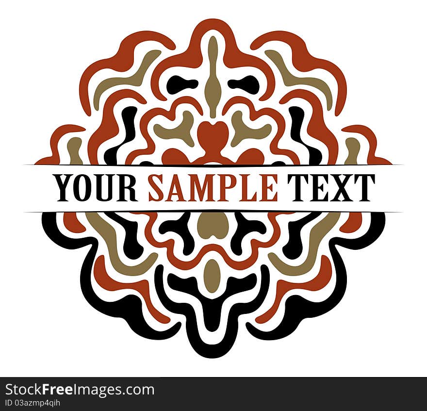 Lace amorph background in brown and black