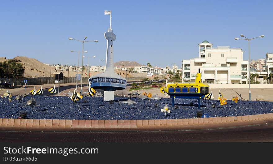 Decorative Circled Square, Eilat, Israel