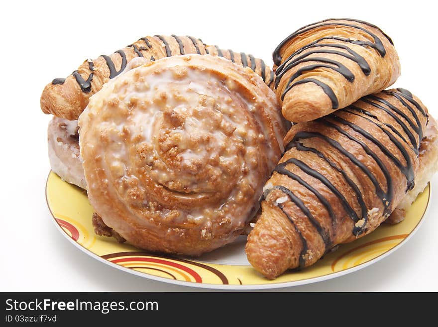 Pastry on ceramics plate