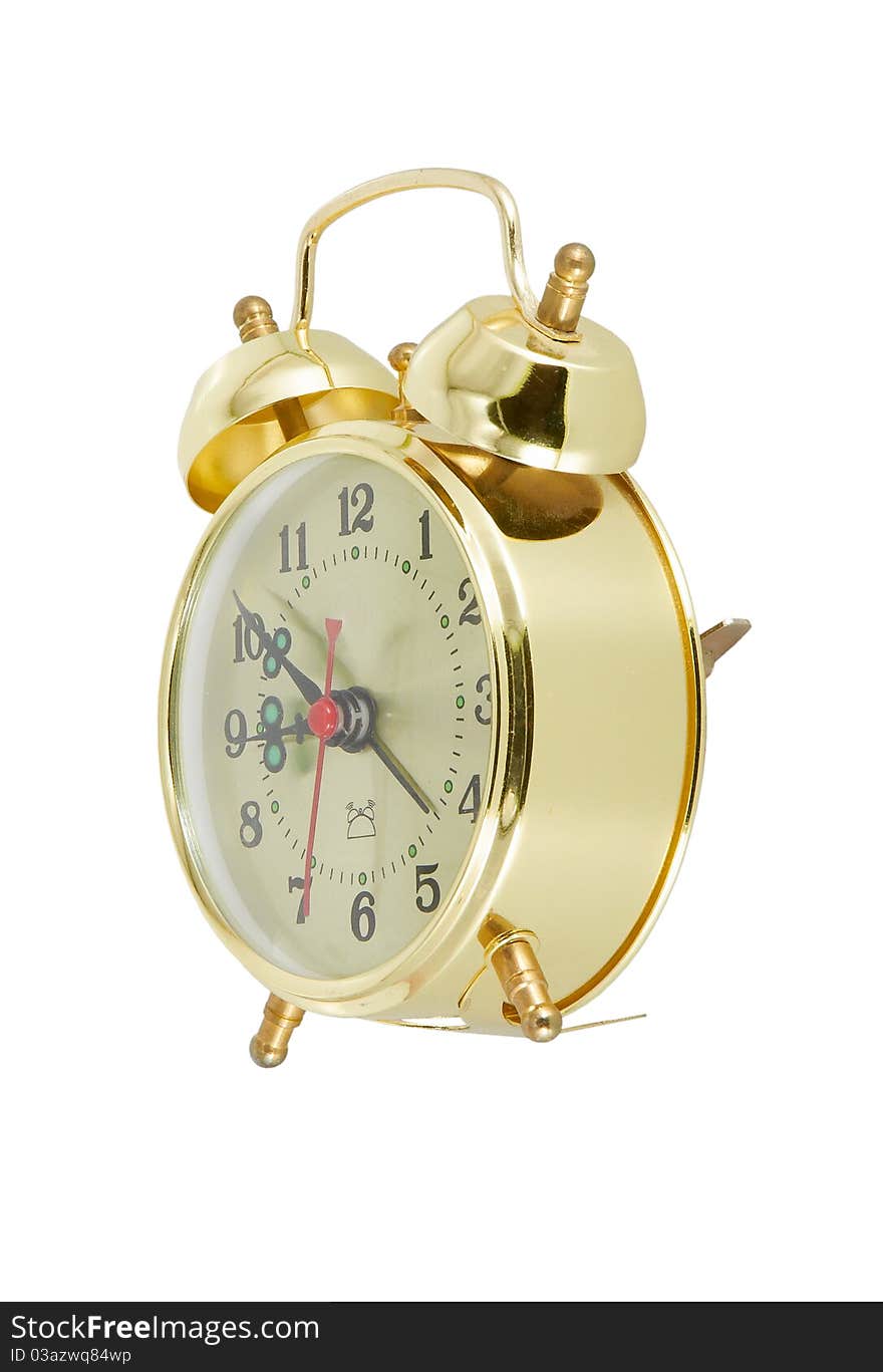 Alarm clock isolated on a white background