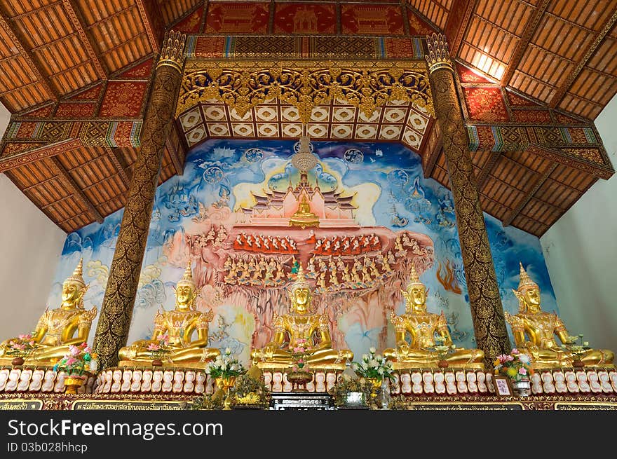 Image of buddha and mural