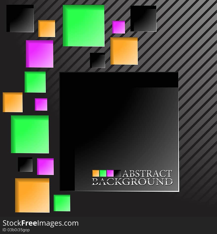 The abstract sqaere background -  illustration. The abstract sqaere background -  illustration