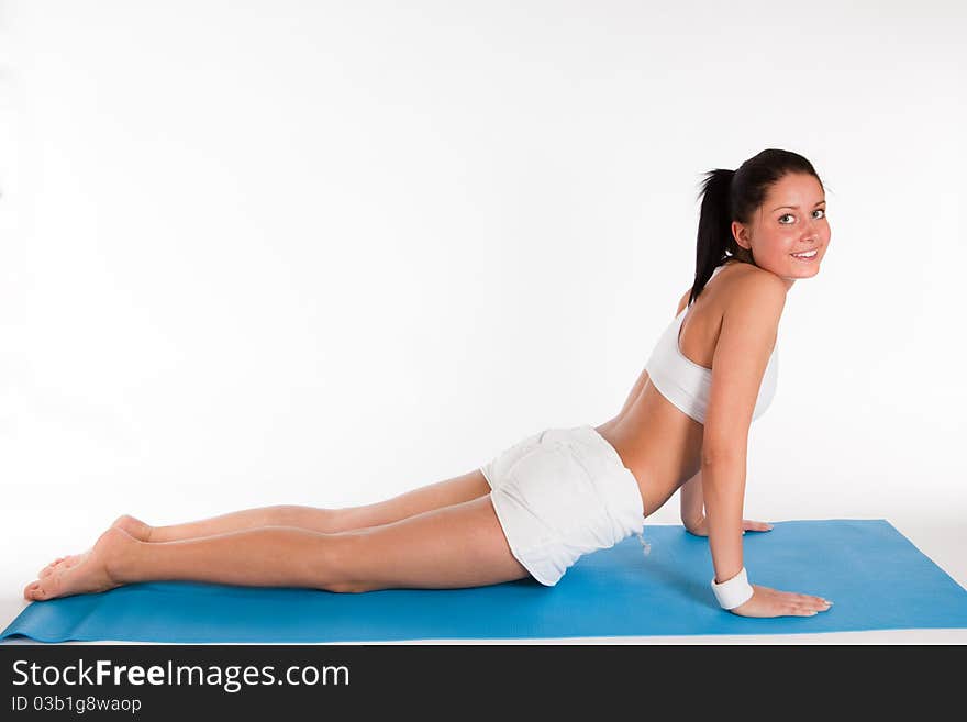 Woman Doing Yoga Exercise