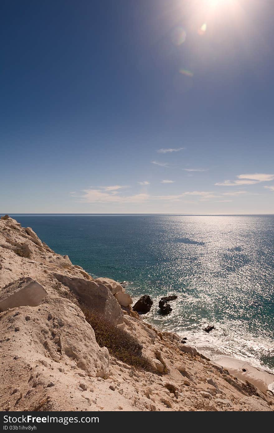 Cliffs overlooking Sea of Cortez